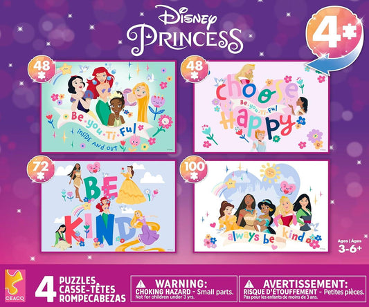 Buffalo Games - Disney - 4 in 1 Princess Licensed Multipack Challenging Puzzle Perfect for Game Nights - Finished Puzzle Size Varies - Bellso