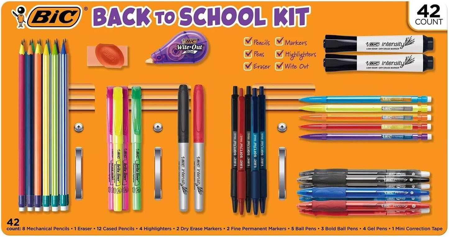 BIC Ultimate Back-to-School Assorted Essentials Kit 42 count - Bellso