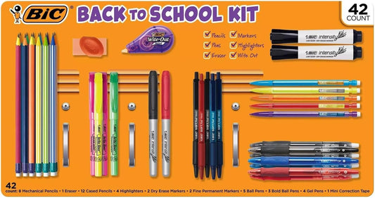 BIC Ultimate Back-to-School Assorted Essentials Kit  42 count - Bellso