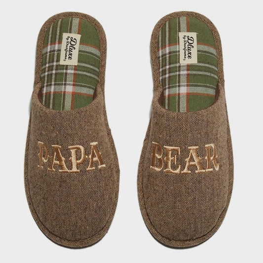 Dluxe by DearFOams Men's Father's Day Papa Bear Slippers - M9/10 - Bellso