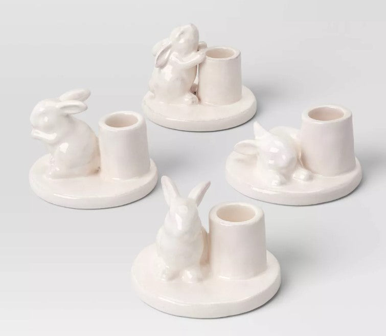 4pk Easter Bunny Taper Holders - Threshold™ - Bellso