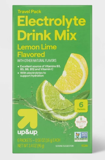 Hydration with Electrolytes Drink Mix - Lemon Lime - 3.4oz/6ct -5.00 - Bellso
