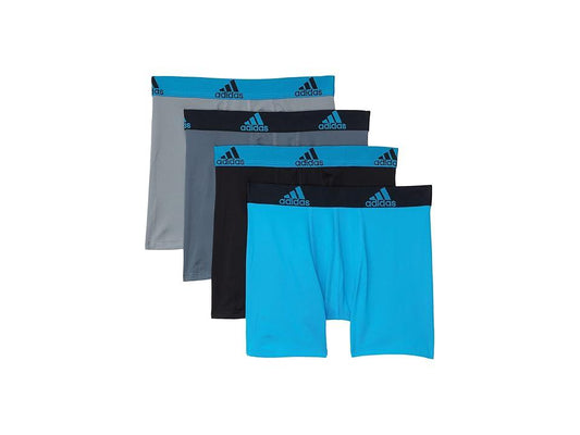 adidas Performance 4-Pack Boxer Briefs, Boy's, Size: Medium, Solar Blue sz M 10-12 - Bellso