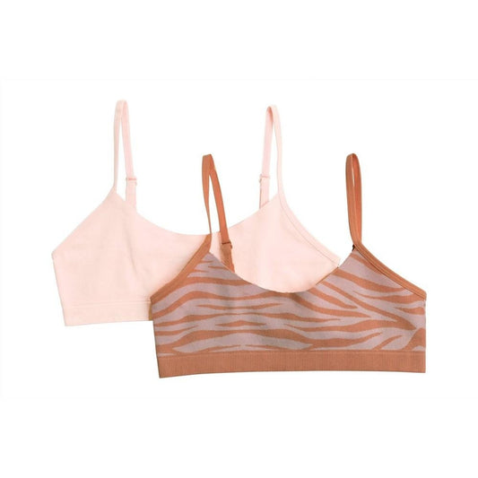 Maidenform Girls' 2pk Bonded Crop Bra - Pink L - Bellso