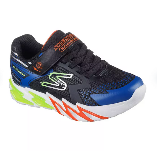 Skechers Boys Flex-Glow Bolt Light-Up Sneaker 13-26.74 - Bellso