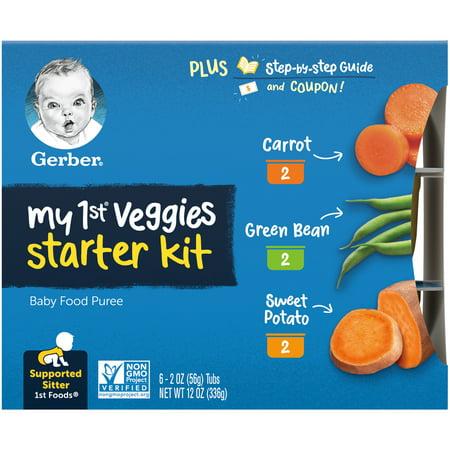 Gerber My 1st Veggies Starter Kit Food Puree oz Tubs (6 Pack) - Bellso