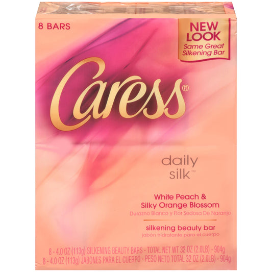 Caress Bar Soap Daily Silk 8 Bars oz - Bellso