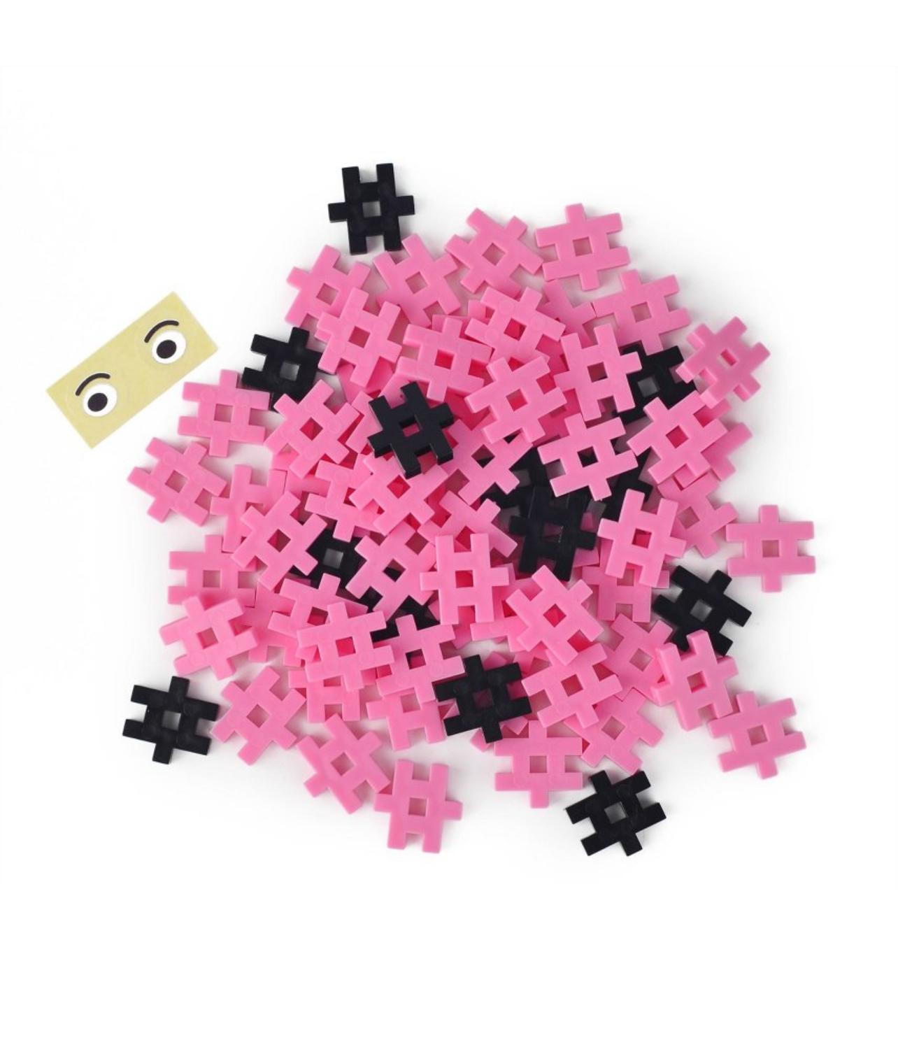 Mini Hashtag Building Blocks Pink FLAMINGO 74ct/tube-1.00 - Bellso
