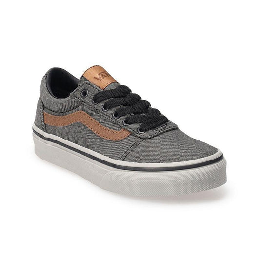 Vans® Ward Low Kids' Shoes, Boy's, Size: 3, Black Gray - Bellso