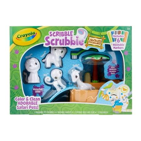 Crayola Scribble Scrubbie Safari Tub Coloring Toy Set Pcs to School Child - Bellso