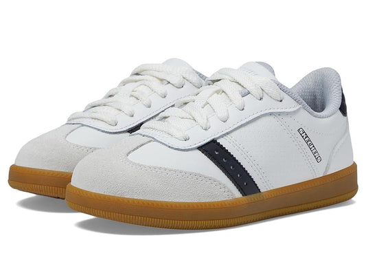Skechers Kids Zinger Street 405730L (Little Kid/Big Kid) Boy's Shoes White/Black : 6 Big Kid M, Suede - Bellso