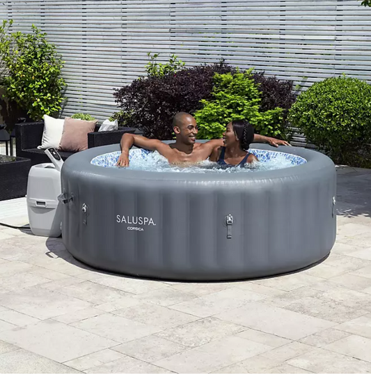 SaluSpa Corsica Energy-Saving Smart AirJet Inflatable Hot Tub, 77" x 28" - Bellso