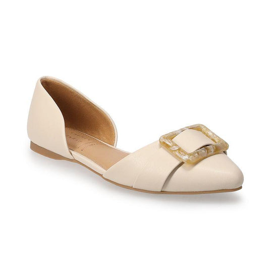 LC Lauren Conrad Azra Women's Dress Flats, Size: 7.5, Ivory - Bellso