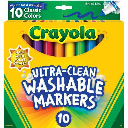Crayola Ultra-Clean Washable Broad Line Markers Art Supplies - Bellso