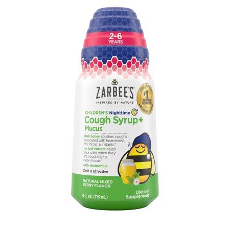 Zarbee’s Kids Cough + Mucus Nighttime with Honey ivy Leaf Elderberry Berry Oz - Bellso