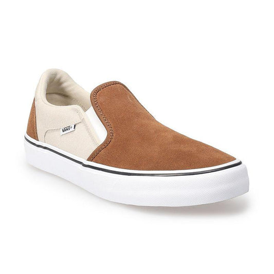 Vans® Asher DX Men's Slip-On Shoes, Size: 11, Med Brown - Bellso