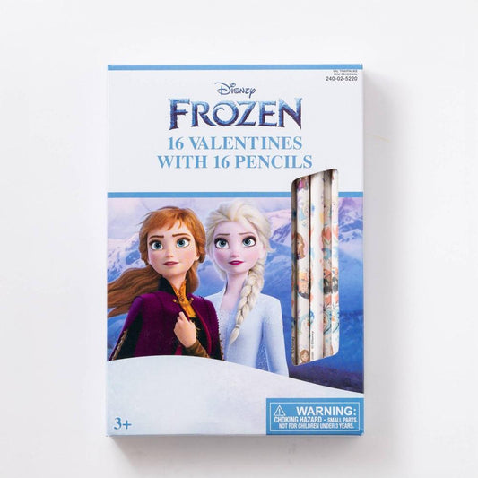 Disney Paper Magic 16ct Frozen Pencils Valentine's Day Exchange Cards-4.00 - Bellso