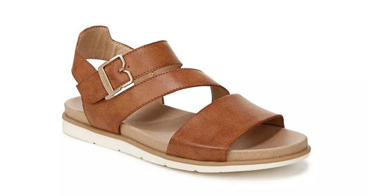 Dr. Scholl's Women's Nicely Fun Sandals (Honey Faux Leather) - Size 7.0 M - Bellso