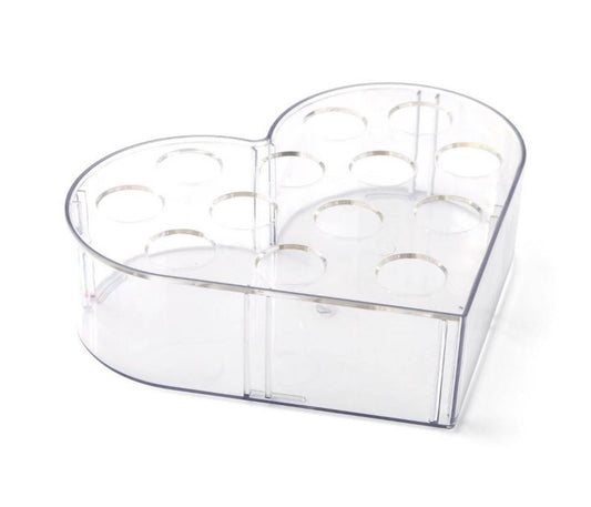 Acrylic Vases Flat Heart - Bellso