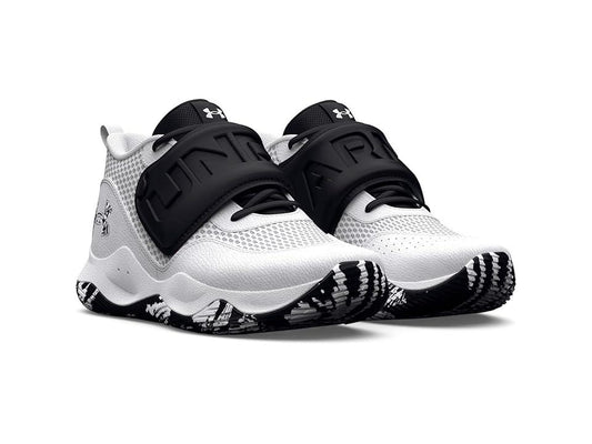 Under Armour Zone BB 2 Little Kids' Basketball Shoes, Boy's, Size: 12, White White Black - Bellso