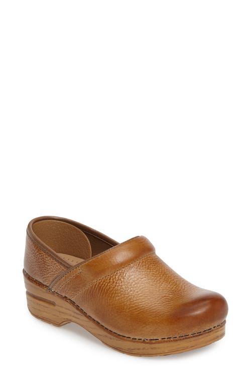 Dansko 'Professional' Clog in Honey Distressed Leather, Size 5.5-6Us - Bellso