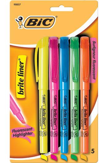 Bic Brite Liner Highlighters Tip Colors Count - Bellso
