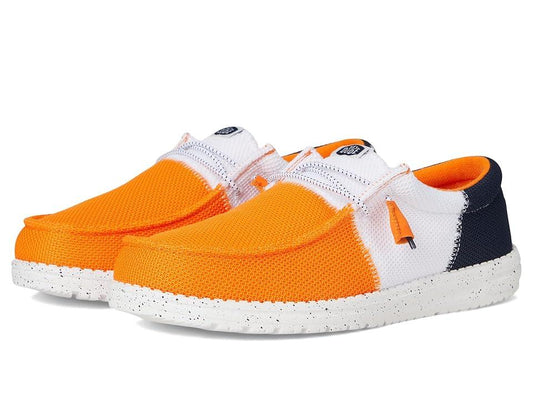 Hey Dude Wally Tri Varsity Mesh Men's Lace-Up Boots Orange/White : 8 M - Bellso