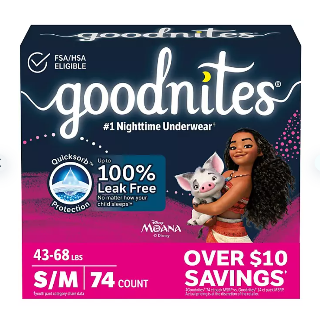 Goodnites Nighttime Bedwetting Underwear for Girls S/M 43-68lbs - Bellso