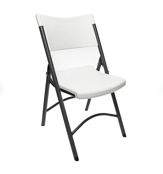Maxchief Industrial Grade Contoured Folding Chair, White - Bellso