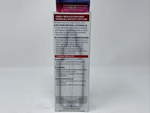 L Oreal Paris Revitalift Night Serum with Pure Retinol Serum oz - Bellso