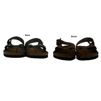 Mountain Sole Women's Easy Slip-On Two Loop Design Leather Sandals - Bellso