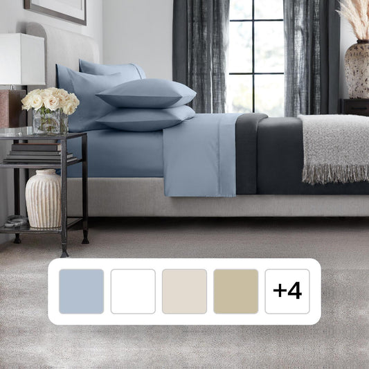 Member's Mark 700-Thread-Count - Blue Crest - Split King - Bellso