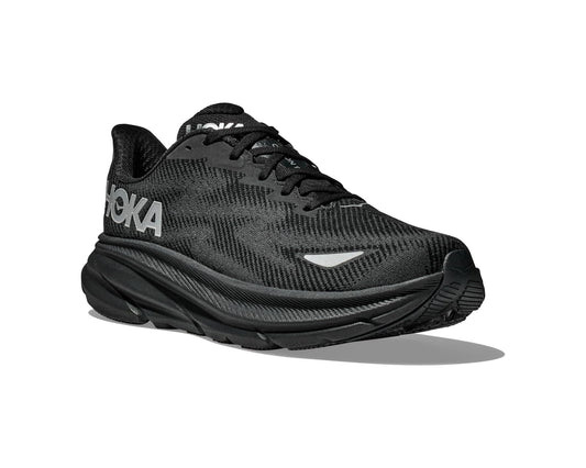 HOKA Clifton 9 GTX Men's Running Shoes Black/Black Size 10.5 Width D - Bellso