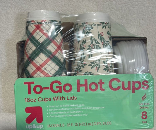 16oz Cups With Lids 8 Set - Bellso