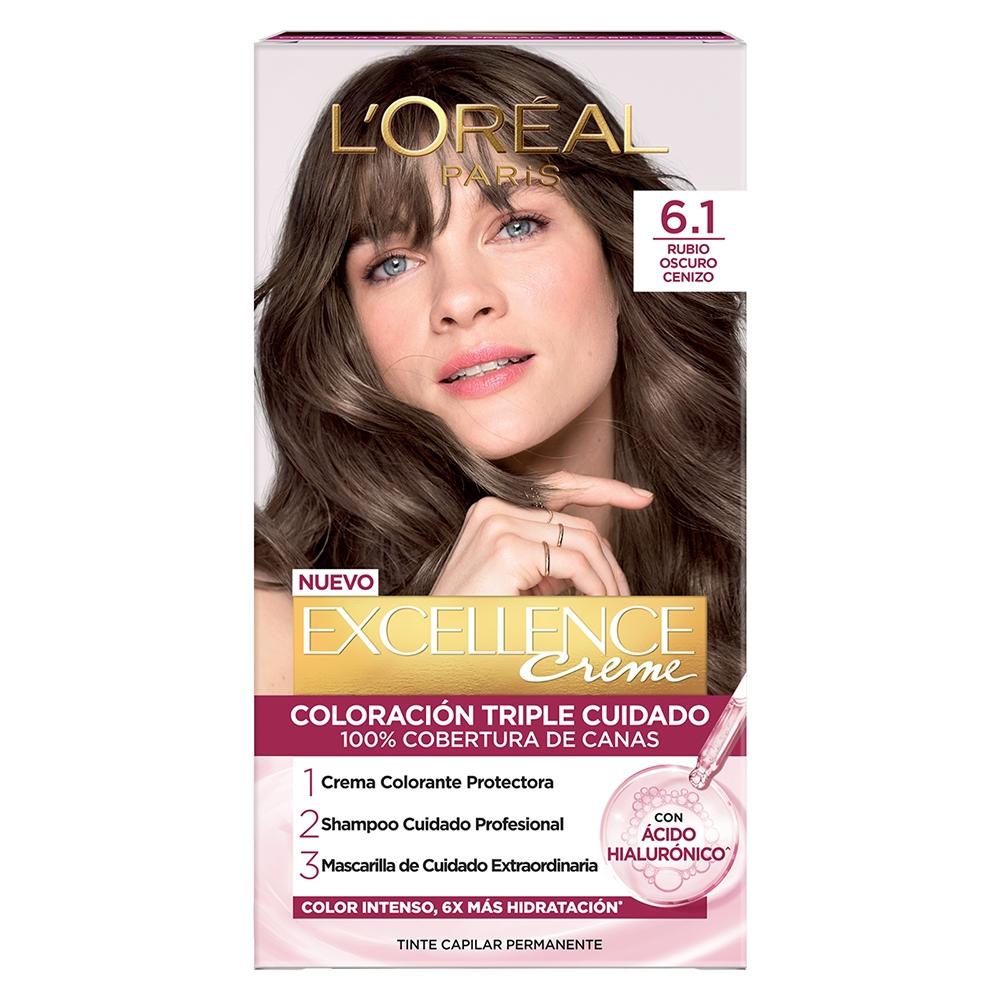 Tinte Para Cabello L'oreal Paris Imédia Excellence Creme 6.1 Rubio Oscuro Cenizo