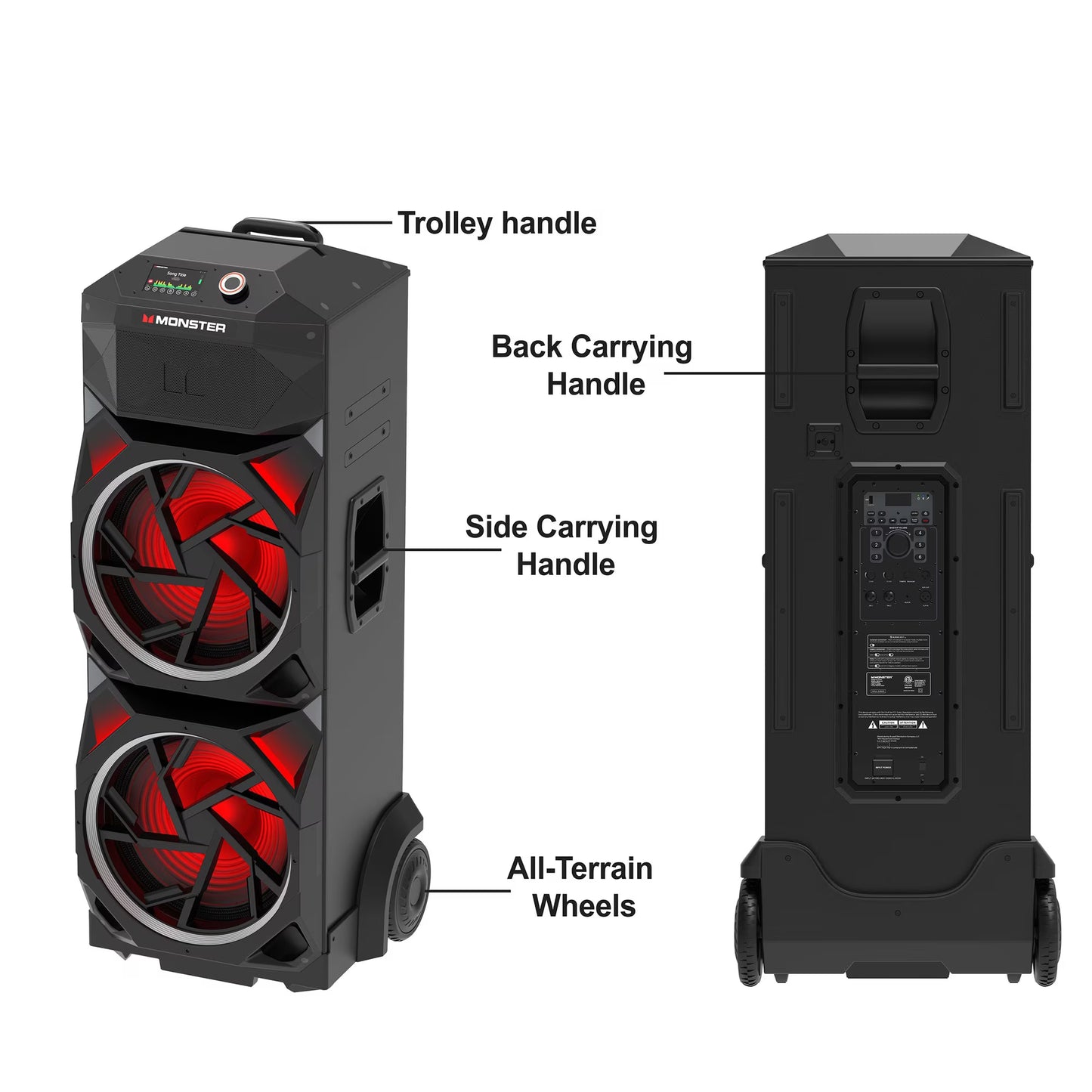 Monster GI30 Pro High Power 2000W Bluetooth Party Speaker with deep bass and RGB LED Lights