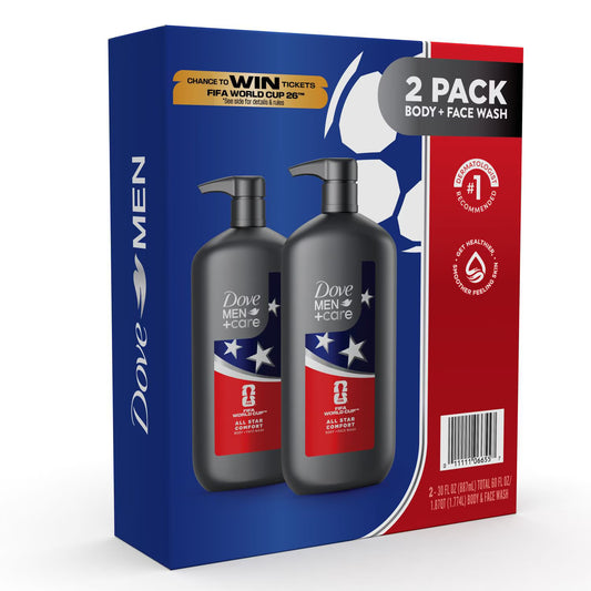 Dove Men Limited Edition FIFA All Star Body Wash, Comfort, 30 fl. oz., 2 pk.
