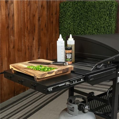 Blackstone 4 Burner 36" Original Omnivore Griddle with Hood Gas Grill #2322 Black: Propane Powered, Cast Iron Cooking Surface - Bellso
