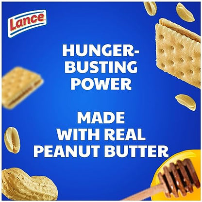 Lance Sandwich Crackers  Captain S Wafers Peanut Butter and Honey  10 Packs  6 Sandwiches Each