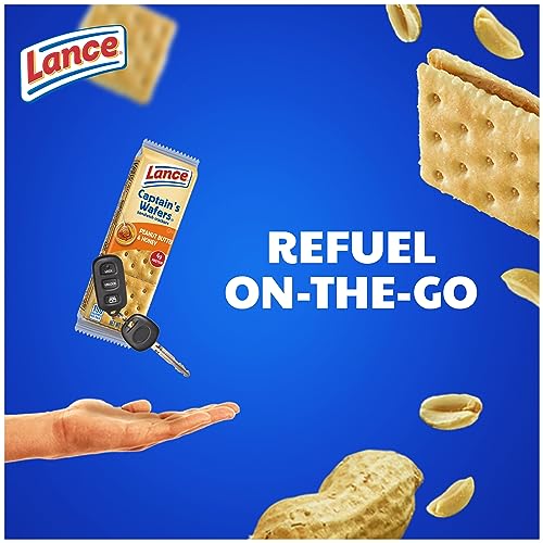 Lance Sandwich Crackers  Captain S Wafers Peanut Butter and Honey  10 Packs  6 Sandwiches Each