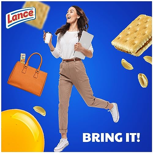 Lance Sandwich Crackers  Captain S Wafers Peanut Butter and Honey  10 Packs  6 Sandwiches Each
