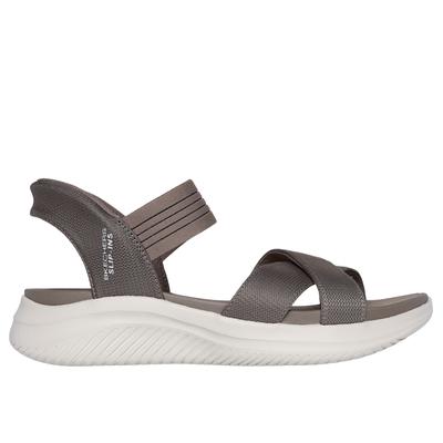 SKECHERS Ultra Flex 3.0 - Never Netter Hands Free Slip-Ins Women's Sandals Dark Taupe : 6 B - Medium, Synthetic - Bellso
