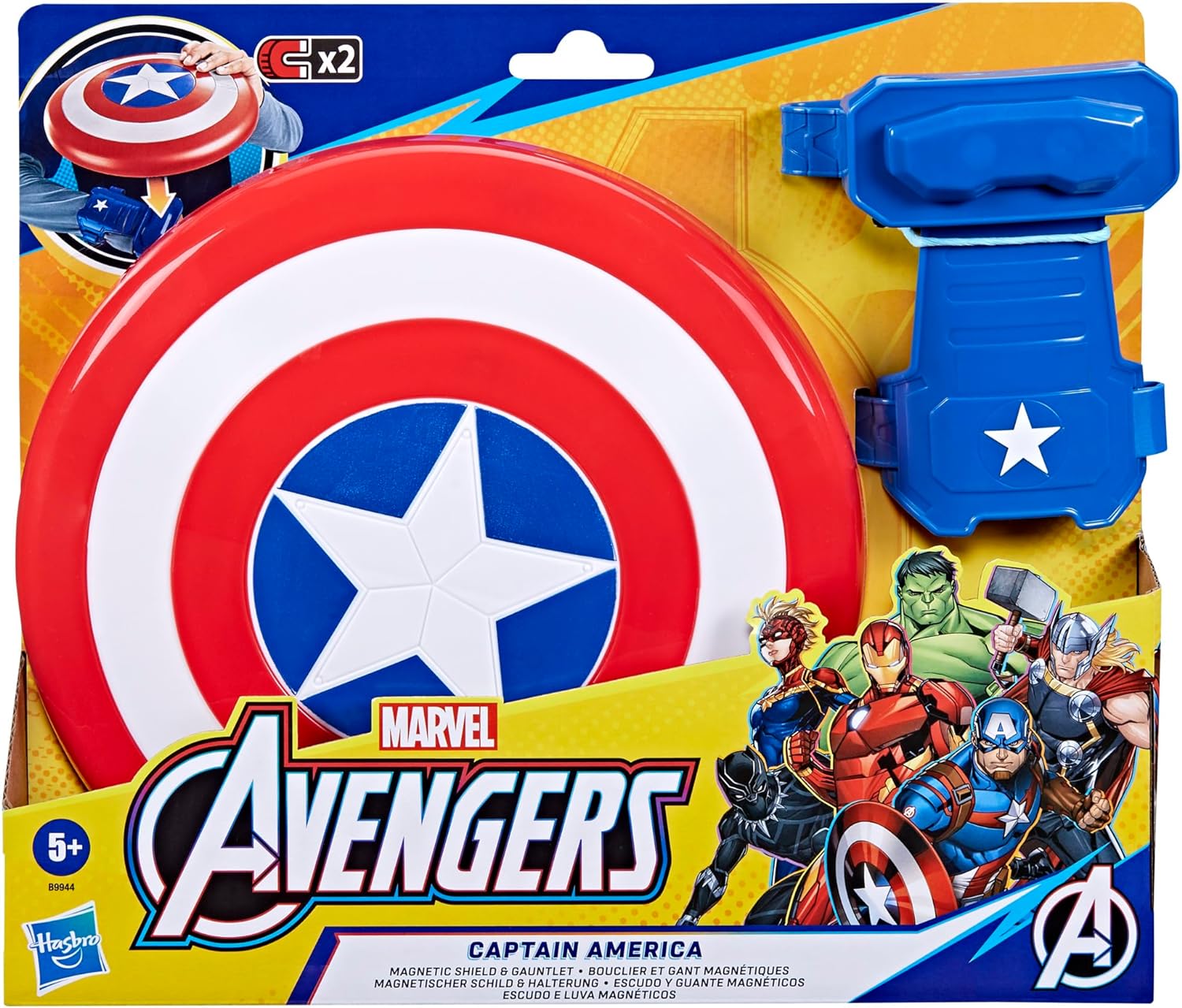 Marvel Avengers Captain America Magnetic Shield and Gauntlet Super Hero Costume Toys - Bellso