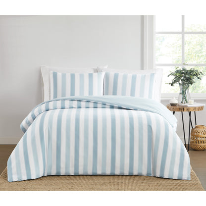 Truly Soft Aiden Stripe Comforter Set, Blue White Full/Queen - Bellso