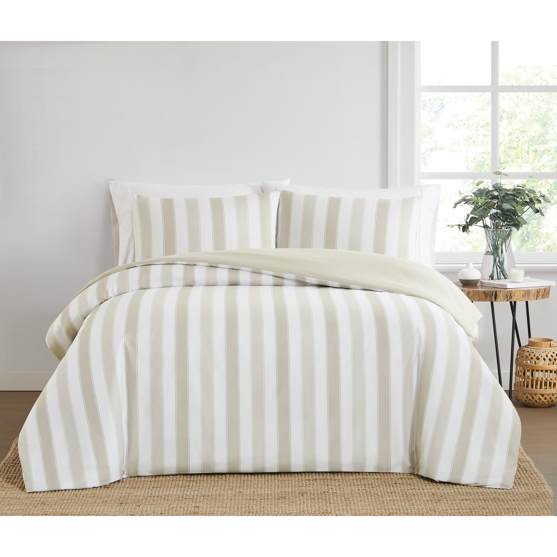 Truly Soft Aiden Stripe Comforter Set, Blue White Full/Queen - Bellso