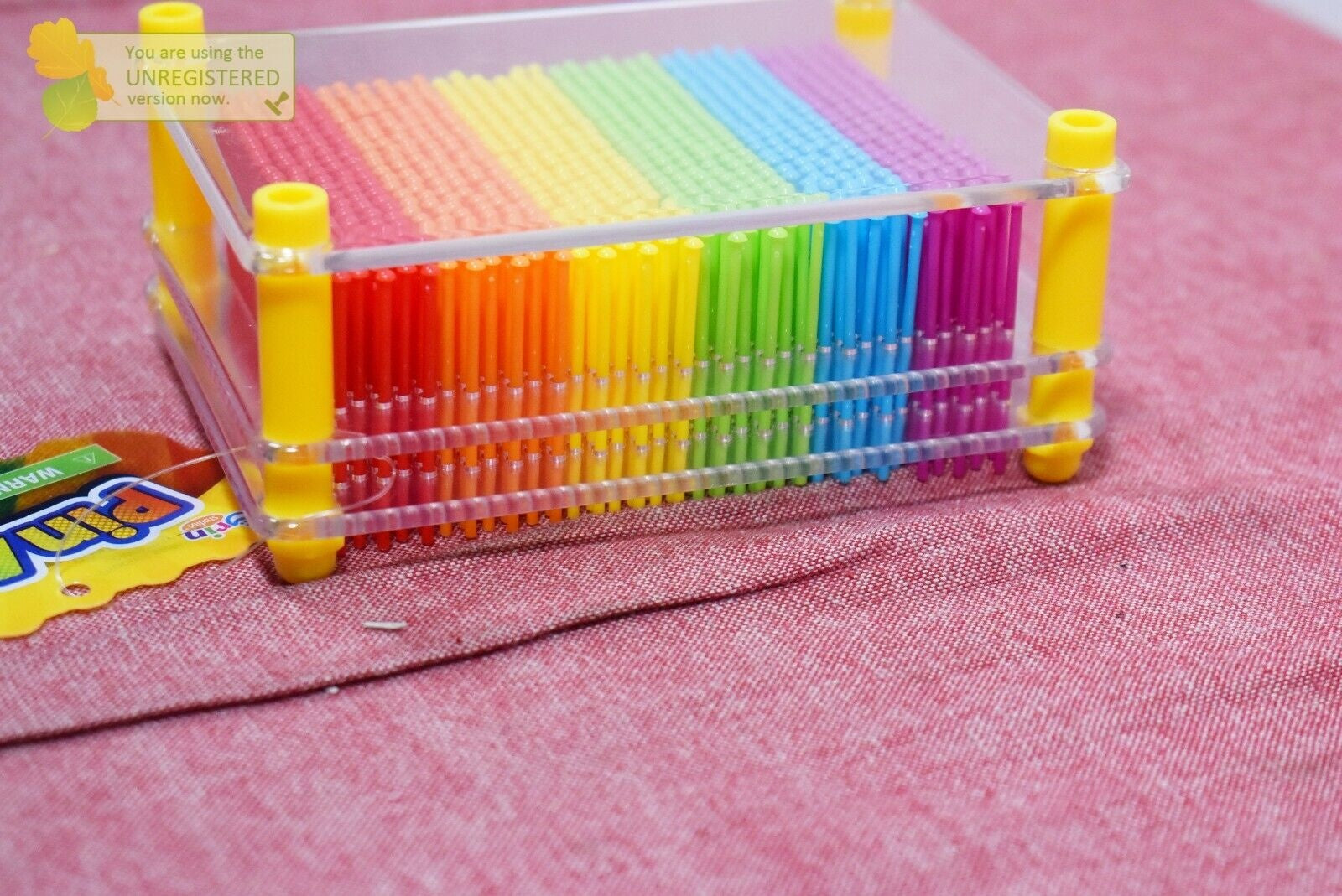 Grin Studios Clear Frame Rainbow Pin Art - Bellso