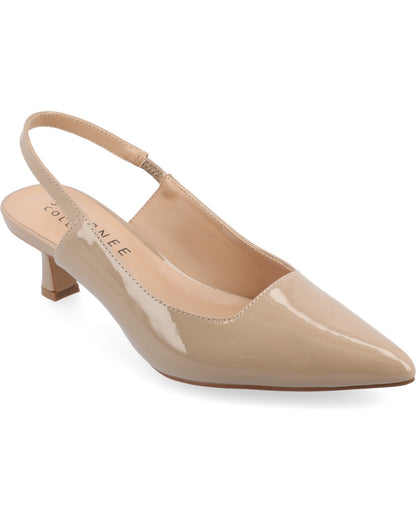 Journee Collection PAULINA High Women's Heels Patent/Taupe : 9.5 M, Synthetic - Bellso
