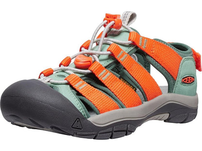 KEEN Kids Newport Boundless (Toddler/Little Kid/Big Kid) (Granite Green/Scarlet Ibis) Kid's Shoes Size 7 - Bellso