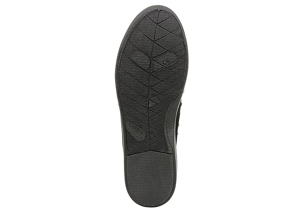 VIONIC Beach Malibu Slip-Ons Women's Flat Shoes Black Denim : 8 M, Canvas - Bellso