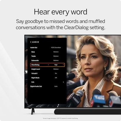 VIZIO - 2.0 Soundbar W/ Dolby Atmos, DTS:X - Black - Bellso